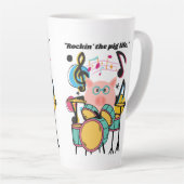 Het leven van het varken latte mok (Rechterhoek)