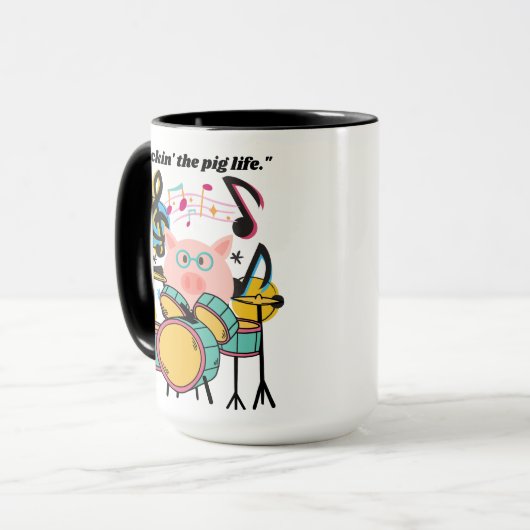 Het leven van het varken mok (Voorkant links)