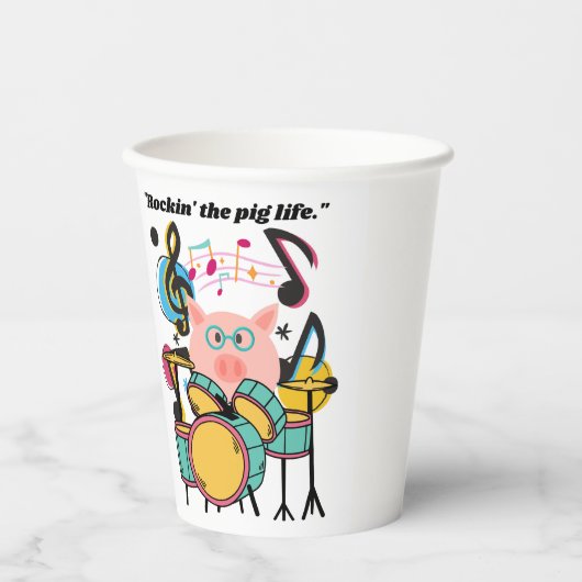 Het leven van het varken papieren bekers (Voorkant)