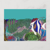 Het Leven van het zee in het Ontwerp van het Ref Briefkaart (Voorkant)