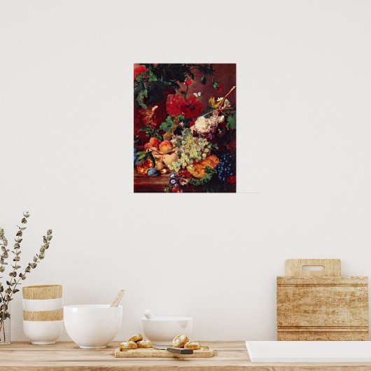 Het leven van Jan van Huysum Poster (Keuken)