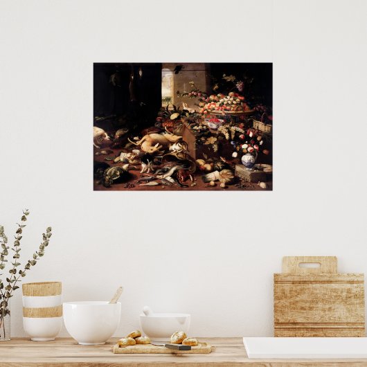 Het leven van Jan van Kessel en Elder Poster (Keuken)