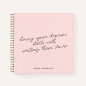 Het leven van je dromen Blush Pink Journal Notitie Notitieboek (Voorkant)