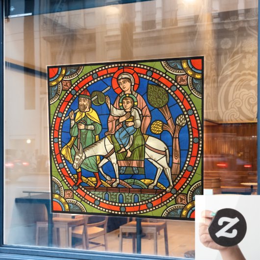 Het Leven van Jezus Christus De Heilige Familie Ch Raamsticker (Cafe Raam)