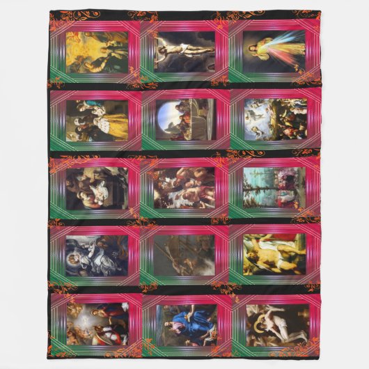 Het leven van Jezus Christus Fleece Deken (Voorkant)