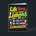 Het leven van Jezus gaf me wat citroenen om limona Kaart<br><div class="desc">Het leven van Jezus gaf me wat citroenen om limonade te maken Bijbel</div>