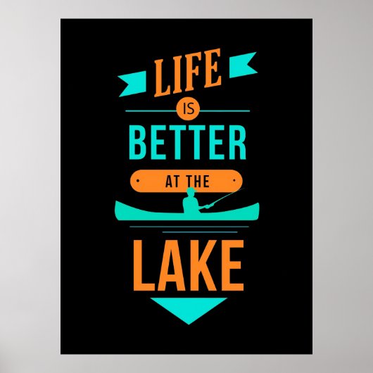Het leven van Kayaking is beter in het meer Poster (Voorkant)