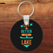 Het leven van Kayaking is beter in het meer Sleutelhanger (Voorkant)