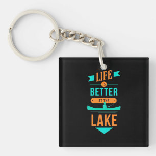 Het leven van Kayaking is beter in het meer Sleutelhanger