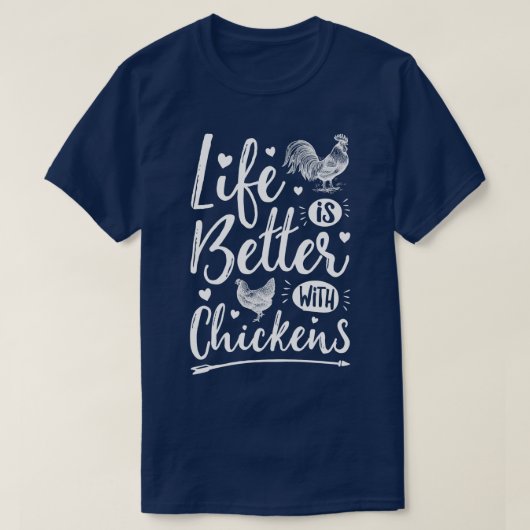 Het leven van kippen is beter met Boerderij gi T-shirt (Design voorkant)