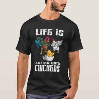 Het leven van kippen is beter met kippen die over t-shirt