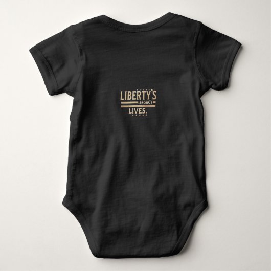 Het leven van Liberty. Baby Jersey romper (Achterkant)