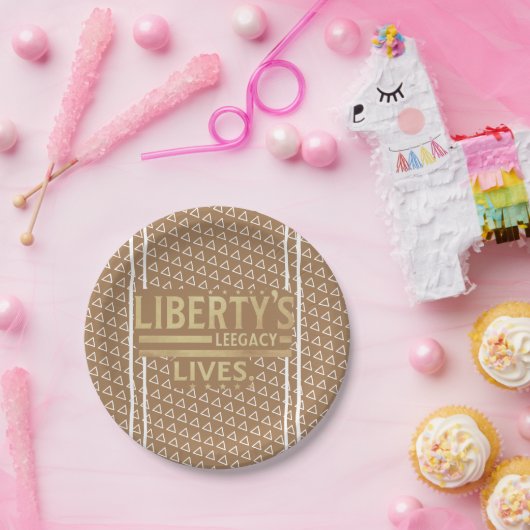 Het leven van Liberty. Papieren Bordje (Feest)