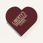 Het leven van Liberty. Spiralen notitieboek (Voorkant)