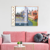 Het leven van Louis II "De Stammerer" Canvas Afdruk (Insitu (Woonkamer))