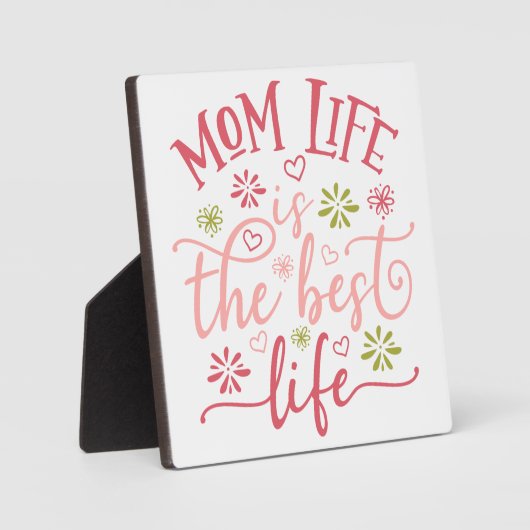 Het leven van mama is het beste leven fotoplaat (Voorkant)