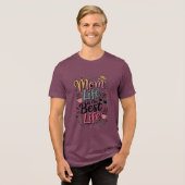 Het leven van mama is het beste Tri-Blend shirt (Voorkant volledig)
