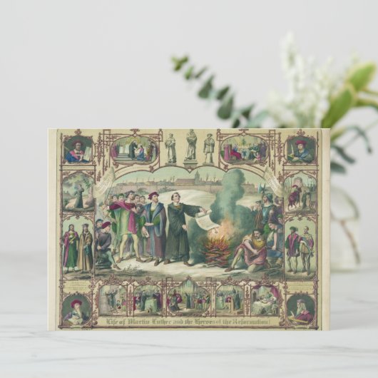 Het leven van Martin Luther & Heroes van de Hervor Kaart (Staand voorkant)