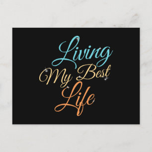 Het leven van mijn dromen leiden - positieve quote briefkaart