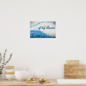 "Het leven van mijn dromen" Motivatiebevestiging Poster (Keuken)