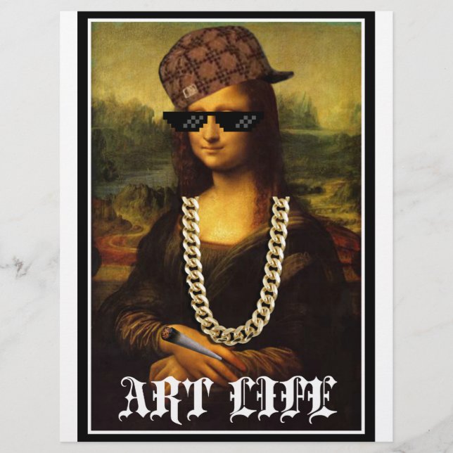 Het Leven van Mona Lisa Thug Life Art (Voorkant)