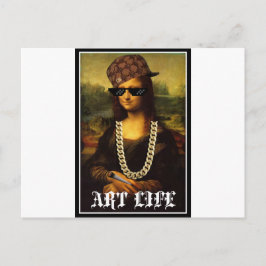 Het Leven van Mona Lisa Thug Life Art Briefkaart