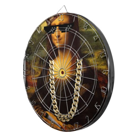 Het Leven van Mona Lisa Thug Life Art Dartbord (Voorkant Rechts)