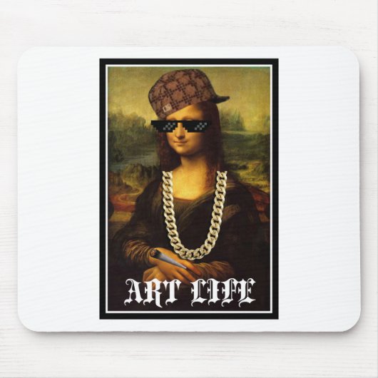 Het Leven van Mona Lisa Thug Life Art Muismat (Voorkant)