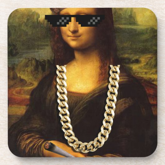 Het Leven van Mona Lisa Thug Life Art Onderzetter (Voorkant)