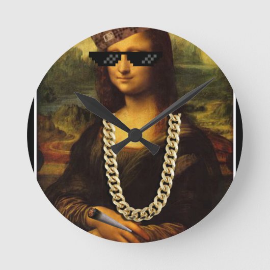 Het Leven van Mona Lisa Thug Life Art Ronde Klok (Voorkant)
