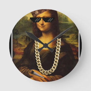 Het Leven van Mona Lisa Thug Life Art Ronde Klok