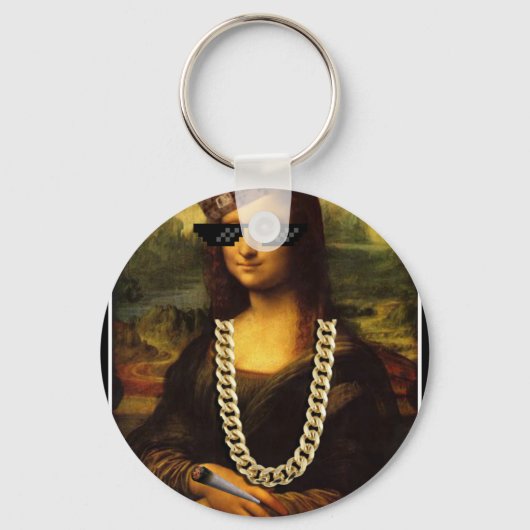 Het Leven van Mona Lisa Thug Life Art Sleutelhanger (Voorkant)