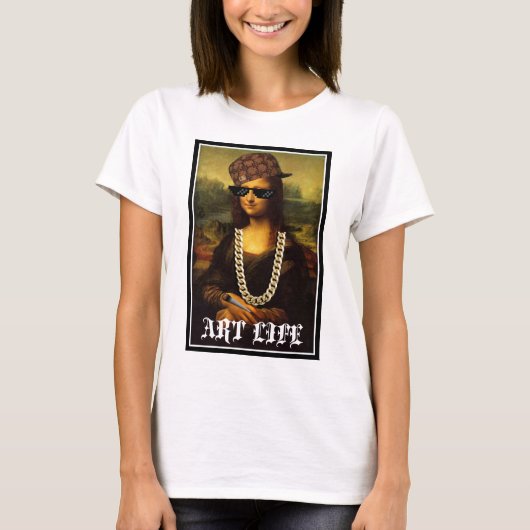 Het Leven van Mona Lisa Thug Life Art T-shirt (Voorkant)