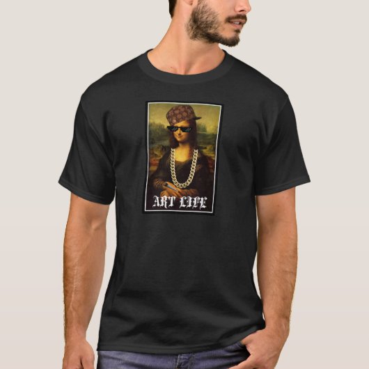 Het Leven van Mona Lisa Thug Life Art T-shirt (Voorkant)