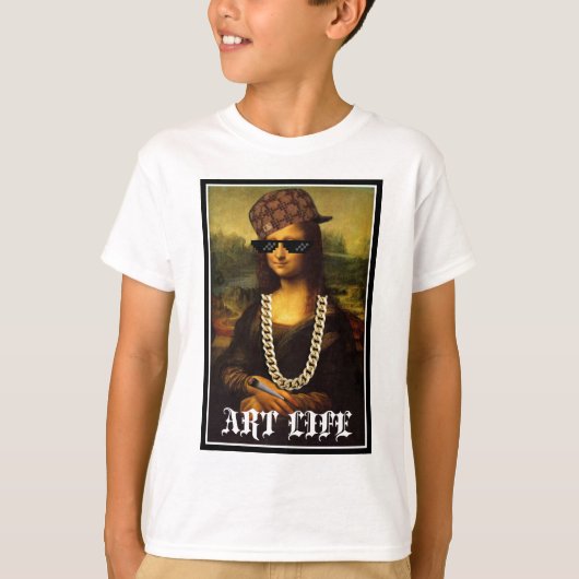 Het Leven van Mona Lisa Thug Life Art T-shirt (Voorkant)