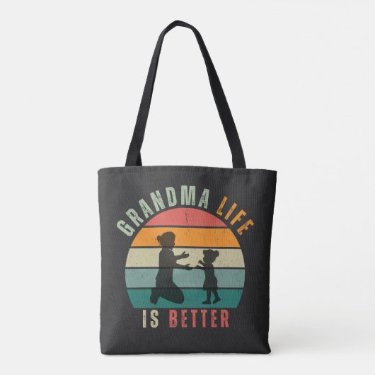 Het leven van oma is beter tote bag (Achterkant)