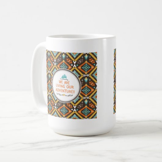 Het leven van ons avontuur koffiemok (Voorkant links)