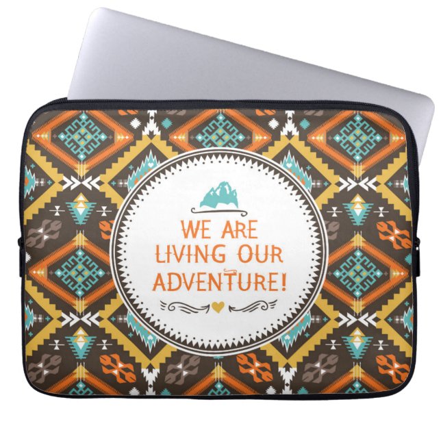 Het leven van ons avontuur laptop sleeve (Voorkant)