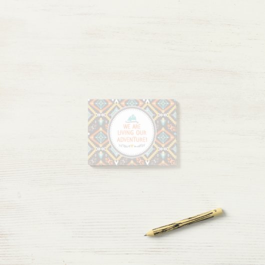 Het leven van ons avontuur post-it® notes (Op bureau)