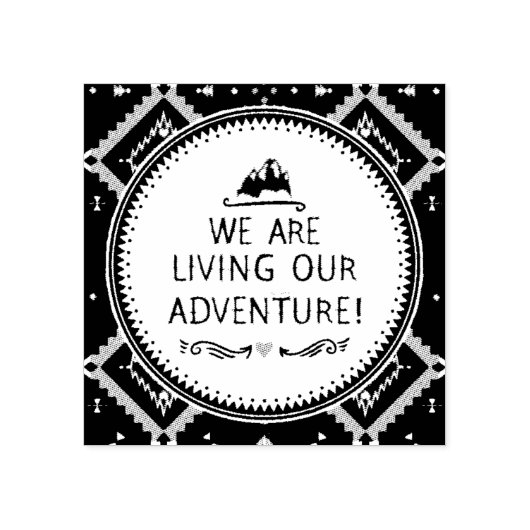 Het leven van ons avontuur rubberstempel (Afrduk)