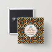 Het leven van ons avontuur vierkante button 5,1 cm (Voorkant /achterkant)