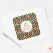 Het leven van ons avontuur vierkante sticker (Envelop)