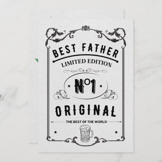 Het leven van papa, het beste leven kaart (Voorkant / Achterkant)