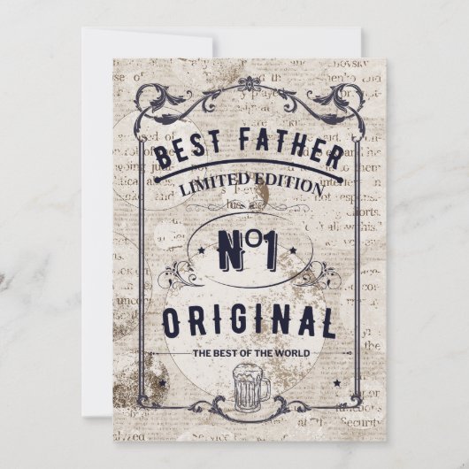 Het leven van papa, het beste leven kaart (Voorkant)