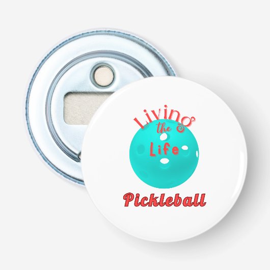 Het leven van Pickleball Button Flesopener (Voorkant)