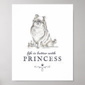 Het leven van pommeren is beter met de aangepaste  poster (Voorkant)