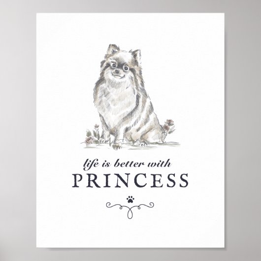 Het leven van pommeren is beter met de aangepaste  poster (Voorkant)