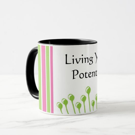 Het leven van uw potentieel mok (Voorkant links)