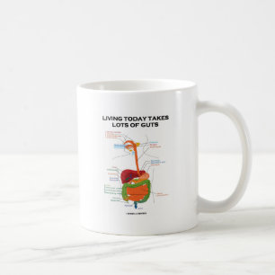 Het leven van vandaag neemt veel darmen (spijsvert koffiemok