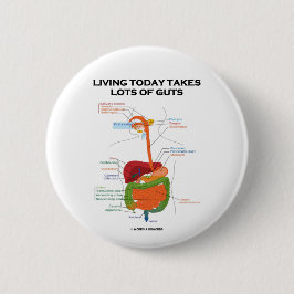 Het leven van vandaag neemt veel darmen (spijsvert ronde button 5,7 cm